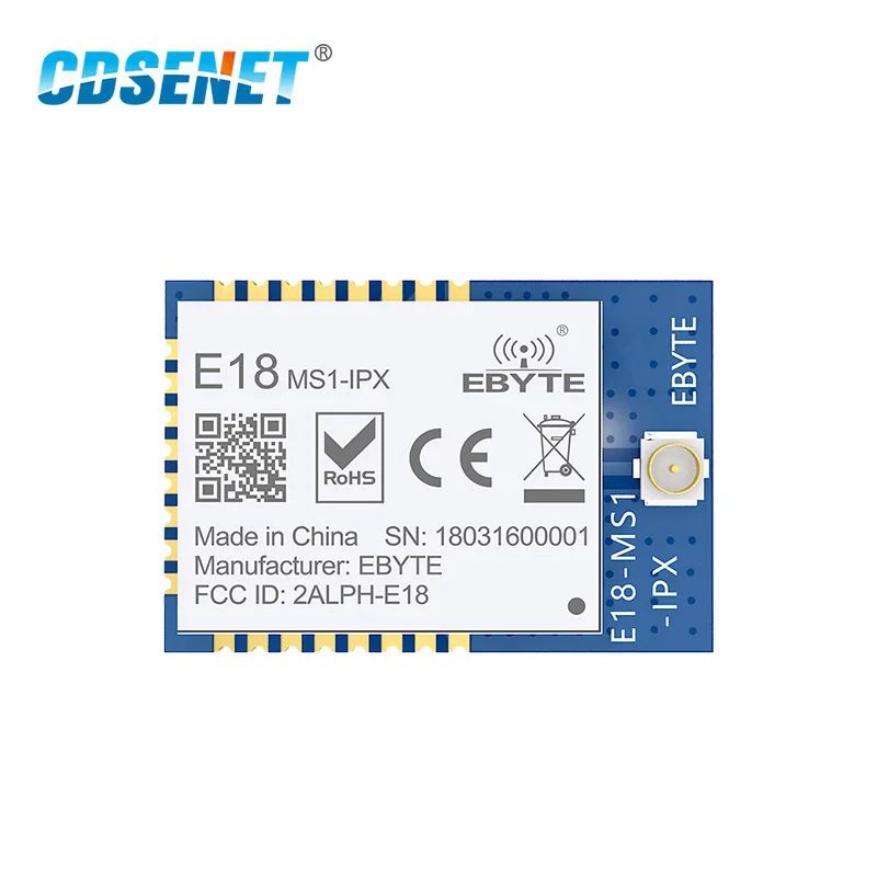 CC2530 2,4 GHz 4dbm UART 200m 256kb Flash IPX antena SoC SMD Zigebee para E18-MS1-IPX