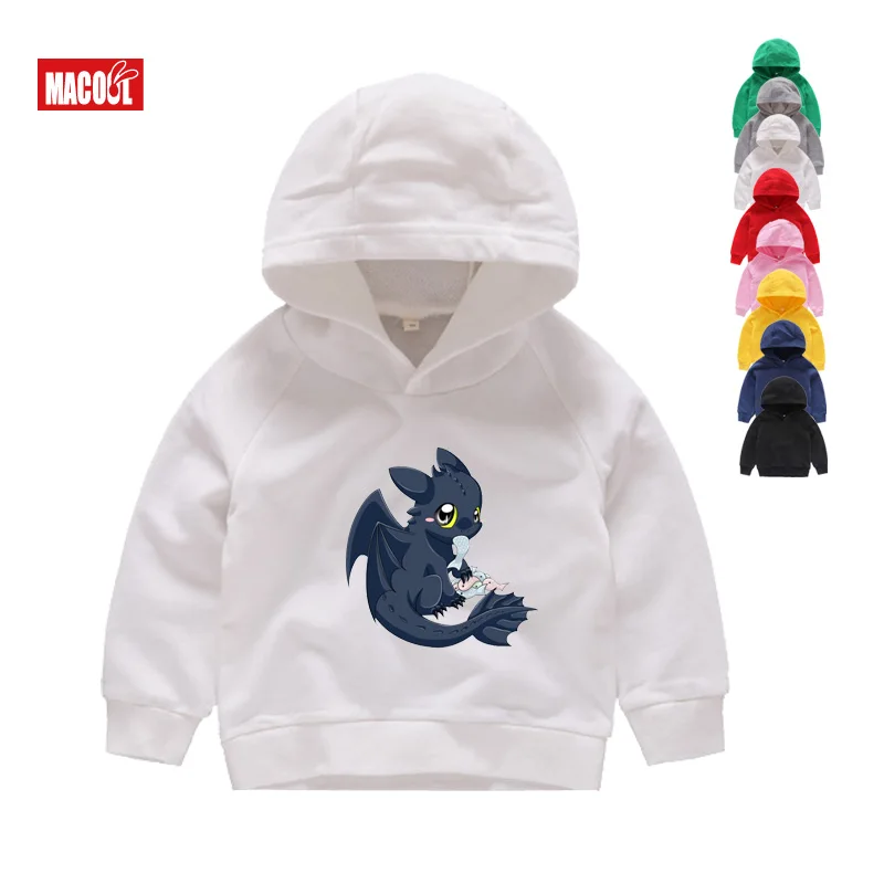 

Boys/Girls Toothless The Night Fury Cartoon Print Hoodies Sweatshirts Kids Funny Clothes Children Winter Long Sleeves Hoodies