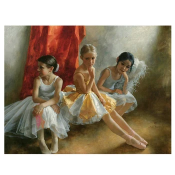 

5D Diamond Painting Children Dance Girl Art Full Round Drill Pictures Portrait Embroidery Mosaic Cross Stitch Craft Wall Decor