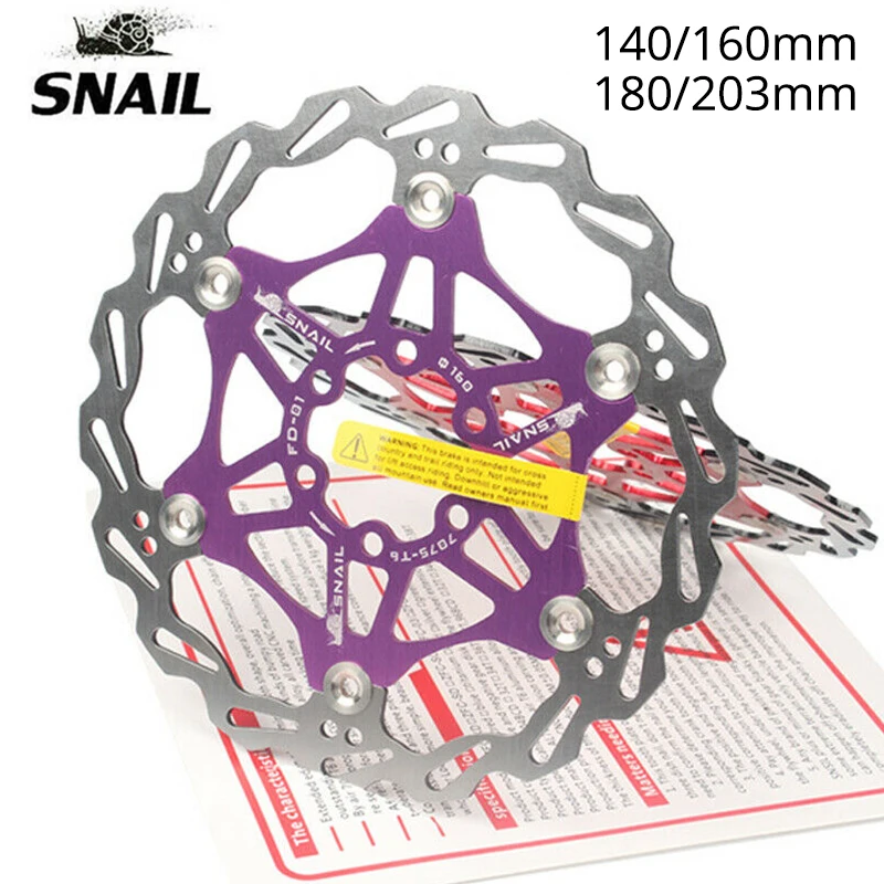 MTB Bike Disc Brake Rotor Strong Heat Dissipation Floating Brake Rotor 140/160mm 180/203mm Aluminum Alloy Ultralight Disc Brake