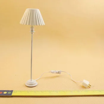 

1:12 Dollhouse Furniture Miniature Lamp Light Model Ornament Floor Lamp Dollhouse Toys For Children Kids Birthday New Year Gifts