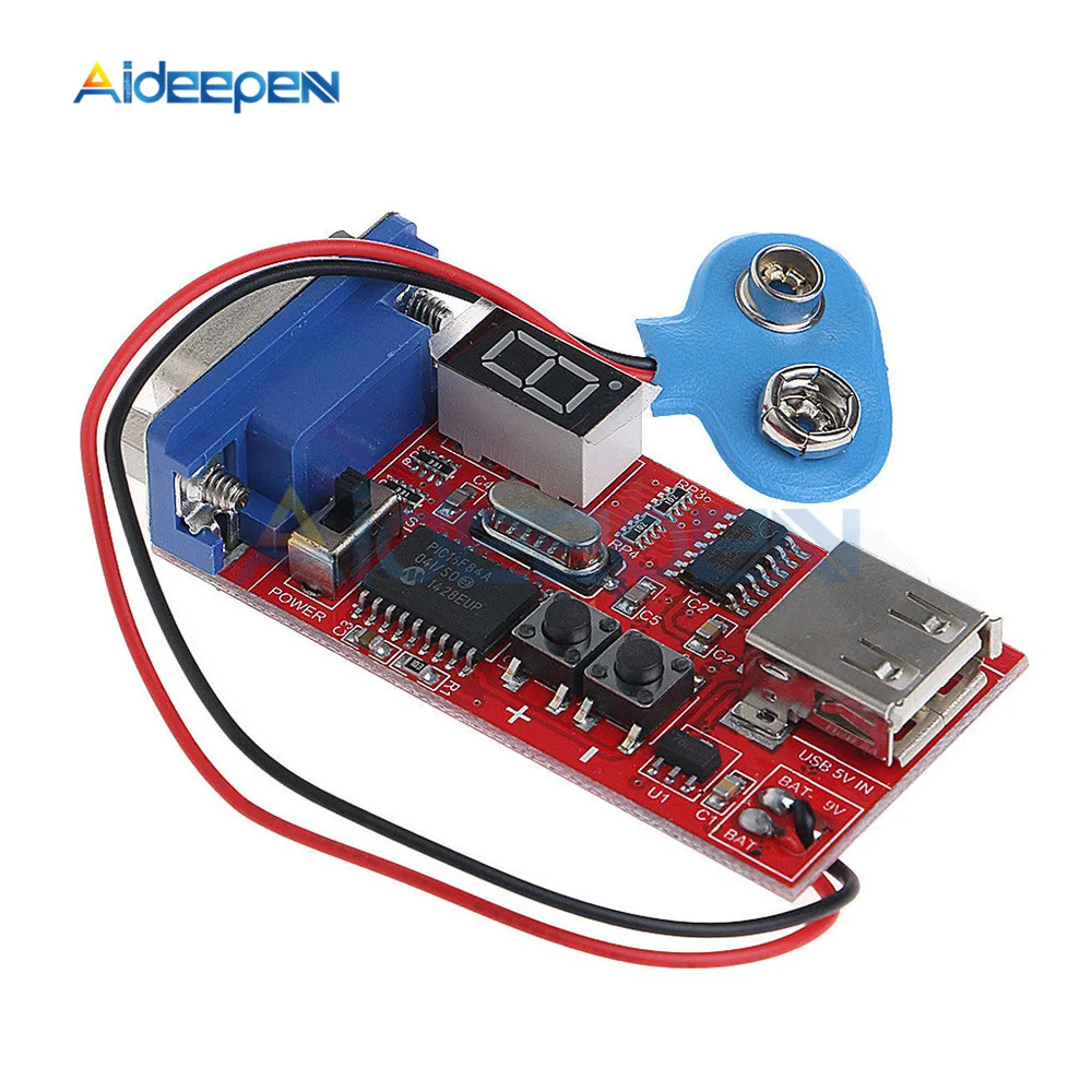

VGA Signal Generator LCD Tester 15 Signal Output USB Battery Dual Power Supply LED Display Digital with Connector Cable