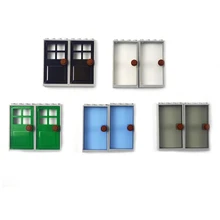 Küçük DIY tuğla kapılar toplu MOC parçaları eğitici yaratıcı yapı taşı uyumlu tüm markalar çocuk için oyuncak