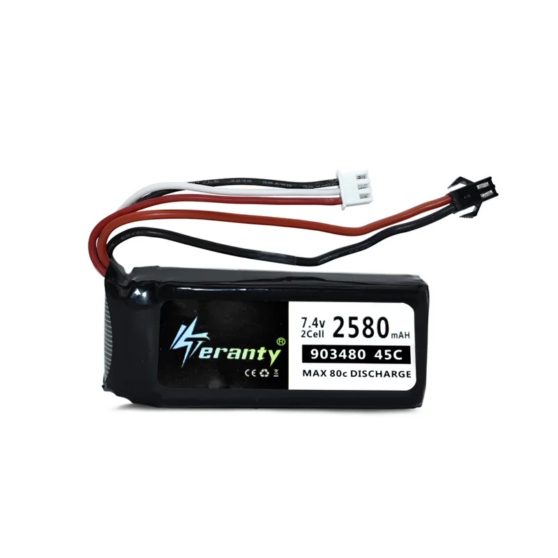 MAX 80C 7 4 v 2500mAh 45C Lipo батарея для Syma X8C X8W X8G X8 RC Quadcopter Запчасти 2s 903480 V 12428 12423
