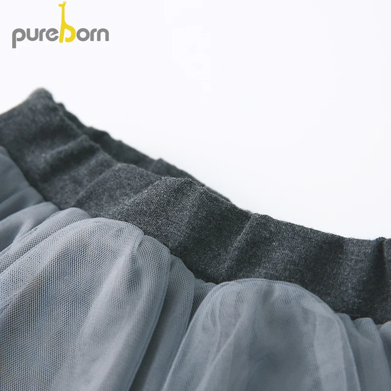 Pureborn/Колготки для маленьких девочек; детские штаны; леггинсы с эластичной резинкой на талии для детей; осенне-весенняя одежда