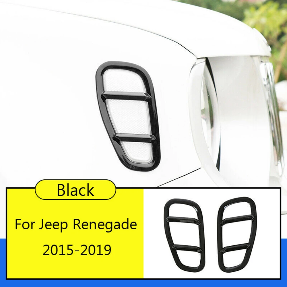 2 шт. для Jeep Renegade- крышка боковой лампы черный автомобиль Стайлинг Аксессуары абсолютно и высокое качество