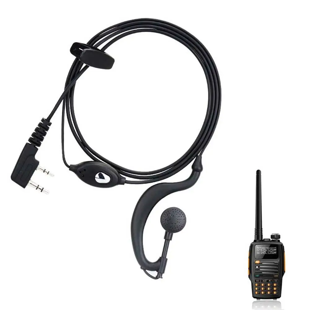 Профессиональные наушники с ушным крючком для радиостанции BF UV5R 1 5 S 888 м пластик +