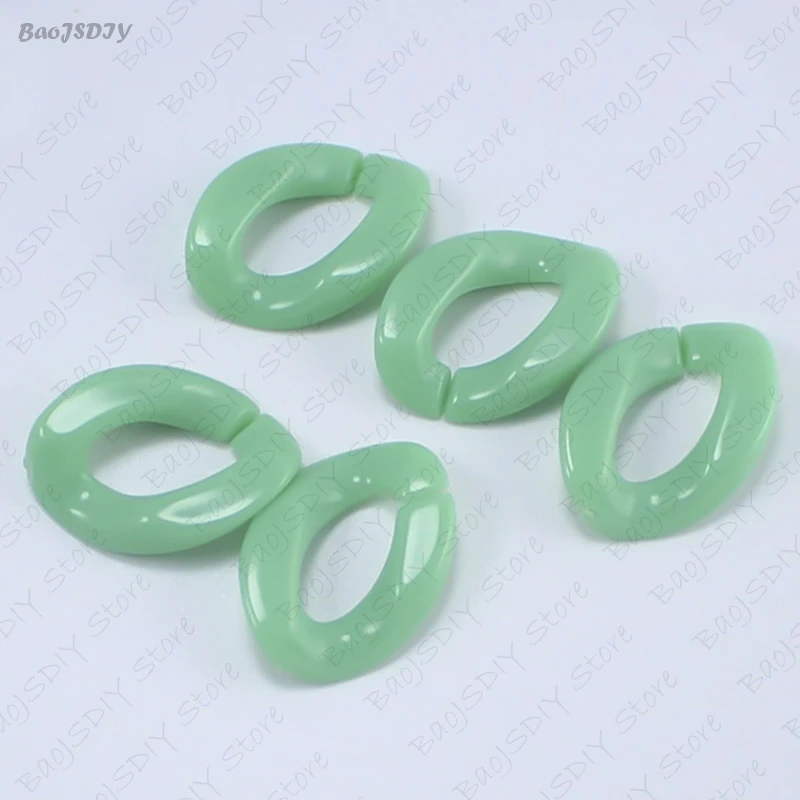 Wholesale 23mm*17mm Multi color Acrylic Twisted Chains Assembled Parts Beads Diy Jewelry Findings Accessories 60 pieces(JM6582)