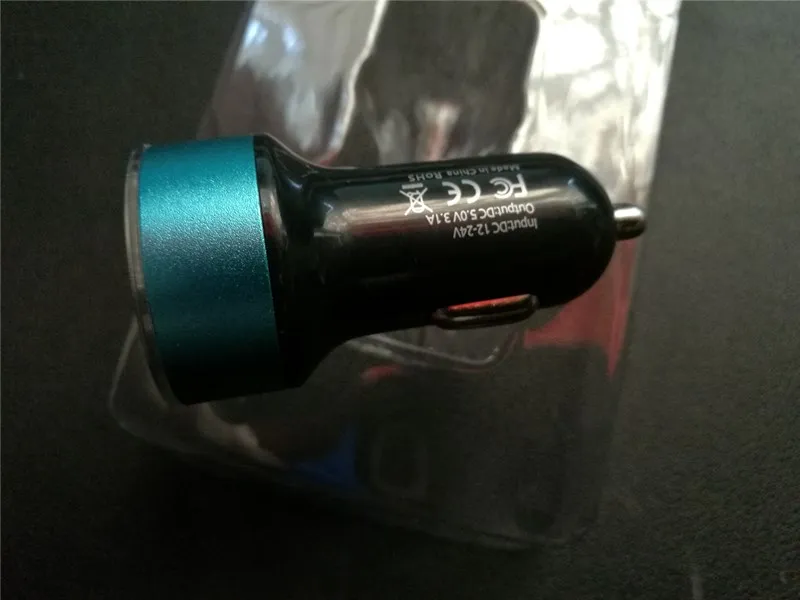 Автомобильное зарядное устройство с двумя usb-портами, светодиодный дисплей, универсальный смартфон, автомобильное зарядное устройство,, черный, красный, синий, серебристый, золотой