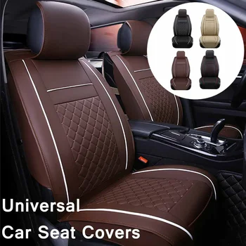 

Car Seat Covers Universal PU Leather Seat Cover Four Seasons Automobiles Covers Cushion Auto Interior Protector Seat Pads Chair