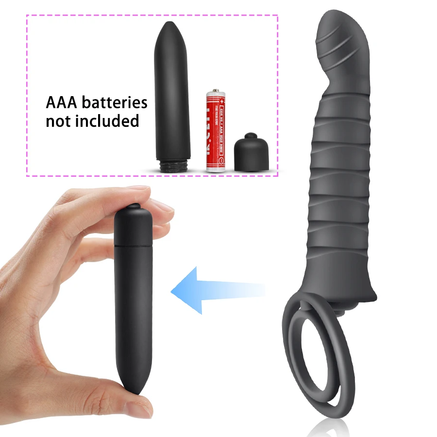 Double Penetration Dildo Vibrator 10 mode Vibrator For Men Strap On Penis Vagina Plug Adult