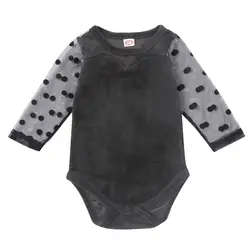 Newborn Infant Baby Girls Clothing Set Long Sleeve Lace Velvet  Bodysuit Overall Outfit Children's Clothing Clothes for Newborns