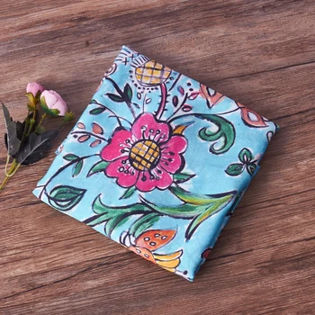 

High-quality Tencel, Raw Silk, Flax fabric Hand-painted graffiti printing tissu Fashion dress clothes tissus