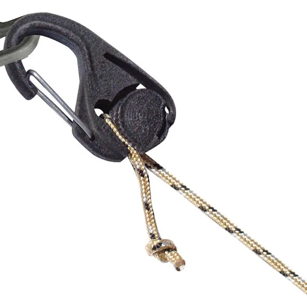 

Aluminum Rope Tightener Free Knotting Tight Rope Carabiner Clip Ropes Camping Tent Cord Fastener Carabiner Hook Hanger Tightener