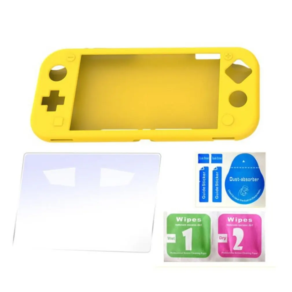 Силиконовый защитный чехол для shand для Switch Lite, мини-чехол с защитной пленкой для экрана