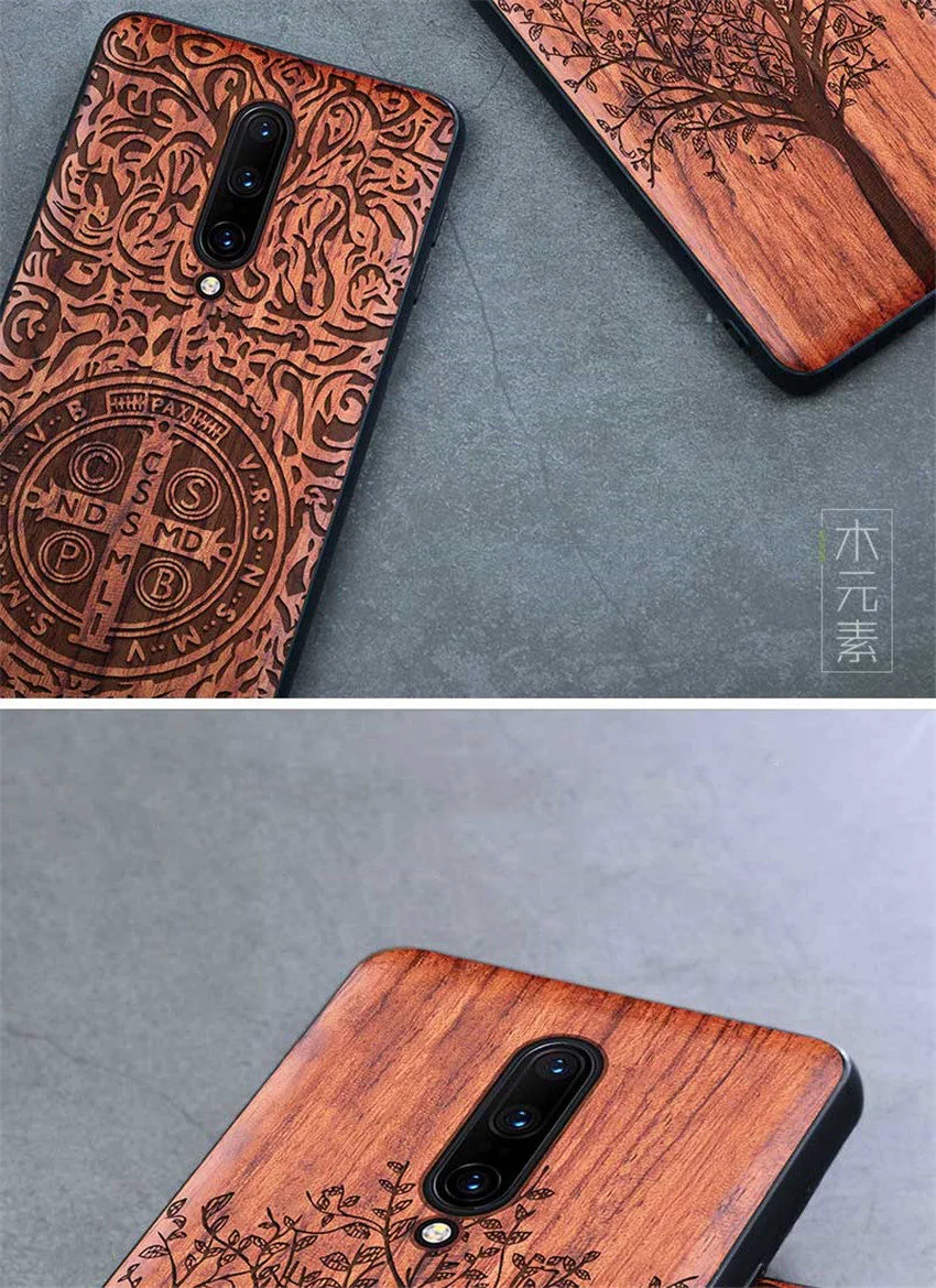 Phone Case For Oneplus 7 Pro Oneplus 6t 6 5t Original Boogic Wood TPU Case For Oneplus 7 Pro Oneplus Phone Accessories (4)