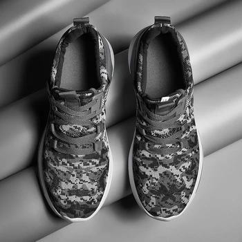 

2020 Hot Sale Mesh Camouflage Men's Shoes Breathable Men Casual Sneakers Comfortable High Quality Male Adult Shoe Big Size 39-46