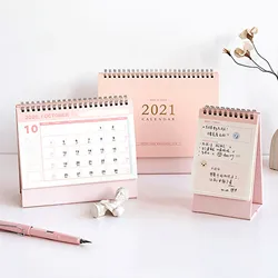 Calendrier de bureau Simple et créatif, série multicolore, Double calendrier, Plan de réunion, année, organisateur de bureau, 2021 