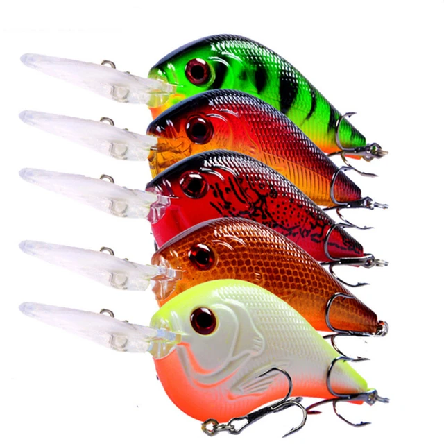 5pcs/lot 10g 9.5cm Crank Fishing Lures Set Lifelike Hard Baits Crankbaits  Treble Hook Fishing Tackle 3D Eyes Peche Wobblers - AliExpress