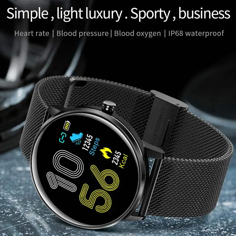 Bakeey MX6 2.5D Full Touch Blood Pressure O2 IP68 Deep Waterproof 8 Sports Mode Weather Alert Sport Camera bluetooth Smart Watch