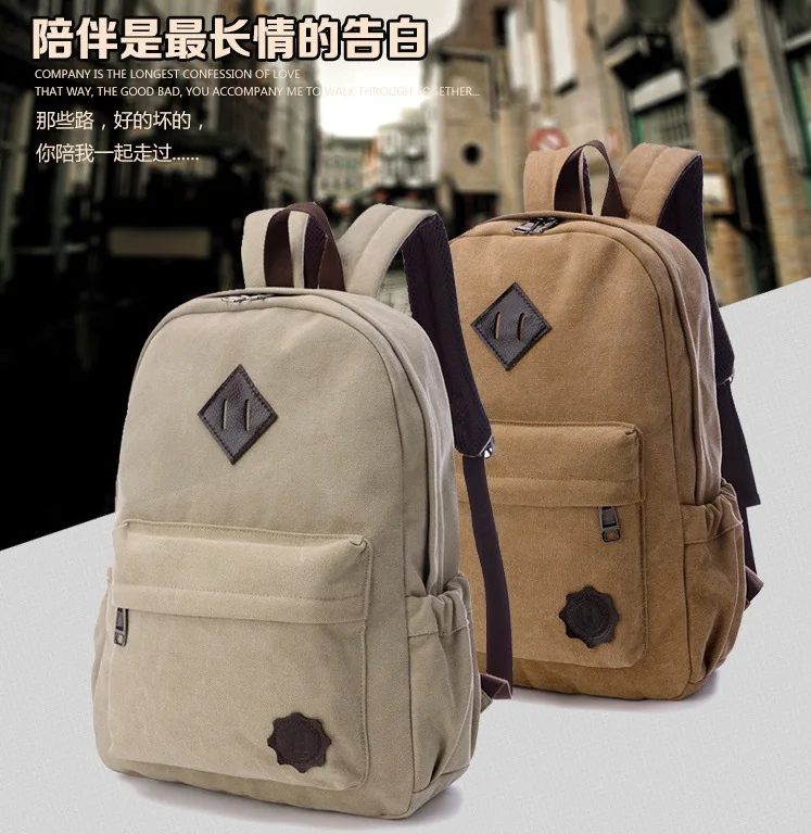 

Canvas Bag Trend Casual Men's Bag Computer Backpack Students Casual School Bag