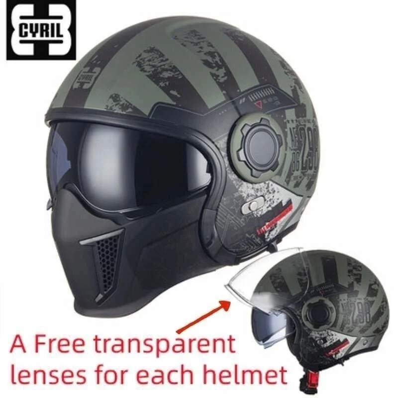 Motorcycle Helmet  Modular Dual Visors Double Lens Motorcross Off-road Helmet Open Full Face Motocross Helmet For Adult