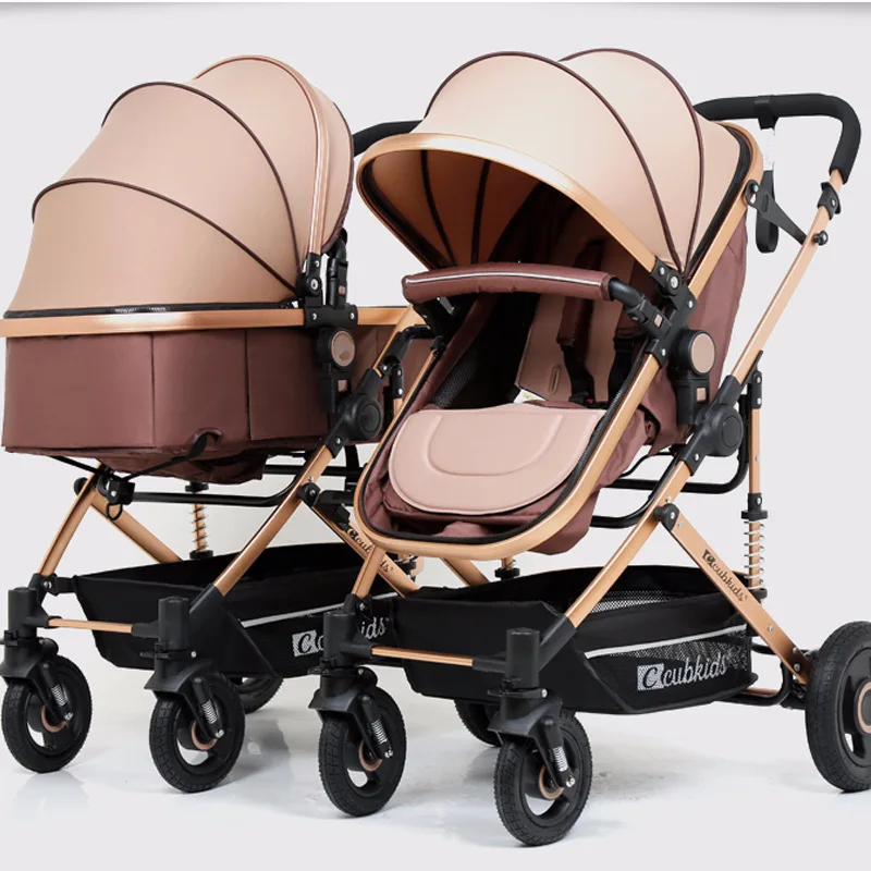 

Double stroller twin triple stroller Seated, layable and detachable stroller