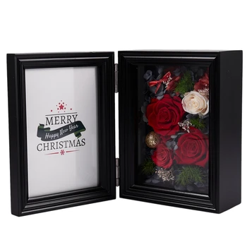 

Light Photo Frame Home Bedroom Decor Creative Valentines Day Gift Preserved Flower Eternal Rose Christmas Present