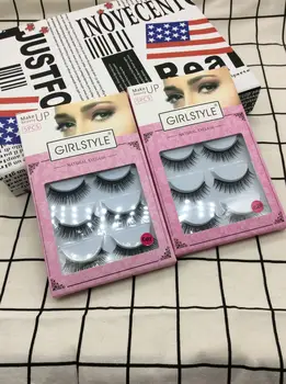 

New Style Girlstyle False Eyelashes 5-Pack Slender Densely Natural Cross Eye-Lashes
