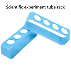 1pc prático tubo de teste titular rack 4 poços plástico scinece ferramenta de laboratório para crianças