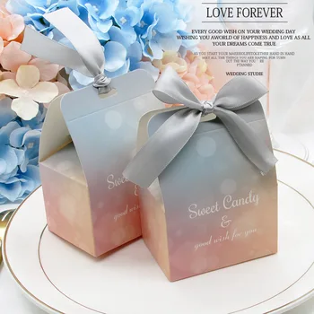 

10pcs Wedding Favor Box And Bags Sweet Gift Candy Boxes For Wedding Baby Shower Birthday Guests Favors Event Party Supplies