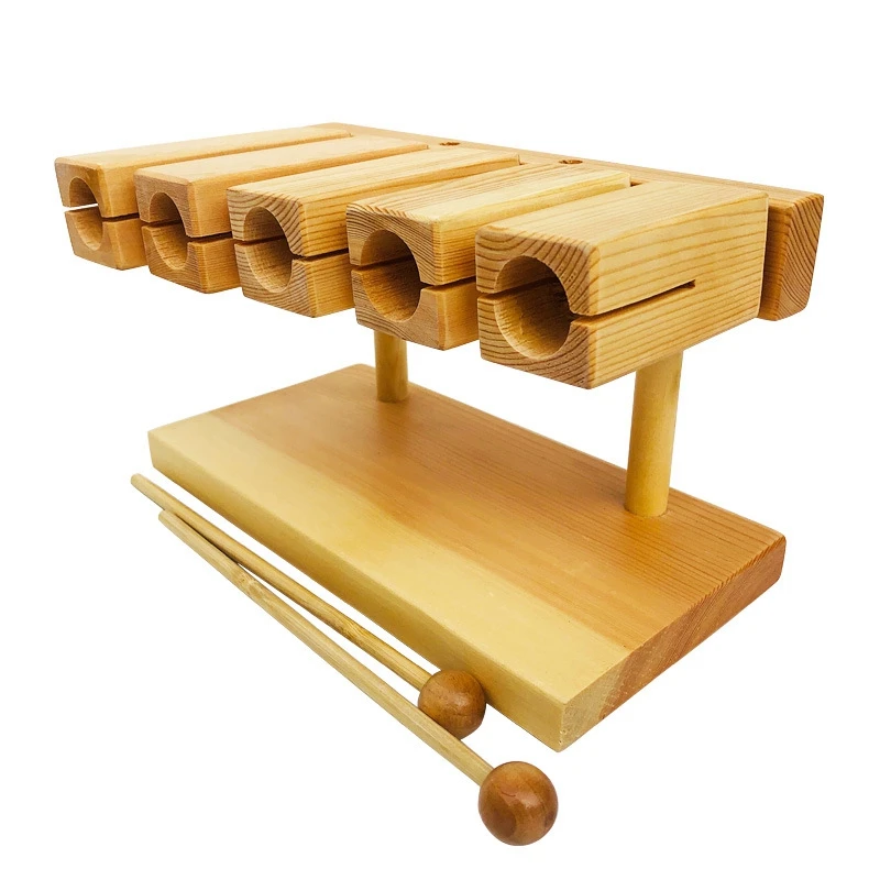 Orff Percussion Instrument Children's Trumpet 5 Sound Clapper Muyu