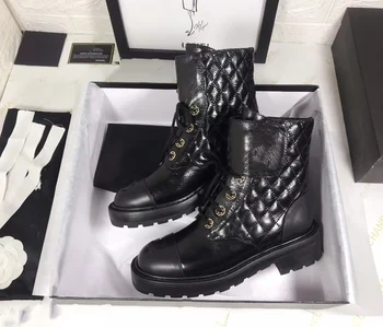 

2020 Spring and Autumn New Motorcycle Martens Boots Women's British Style Ins Ankle Boots Fashion