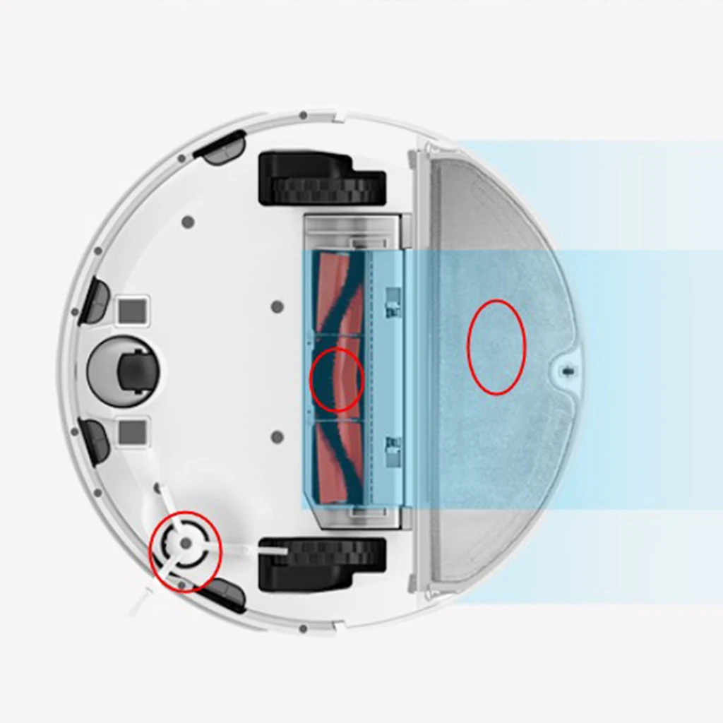 5pc/set Main Brush+HEPA Filter+Side Brush for Xiaomi Mi Robot Vacuum Cleaner HEPA Filter Main Side Brush