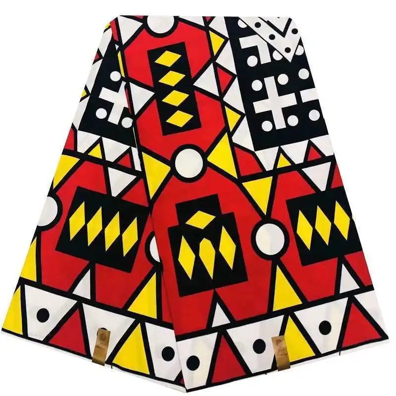 

ankara fabric wax african fabric 100% Cotton high quality african wax prints fabric 2019 soft Wax fabric 6yard for dress 007