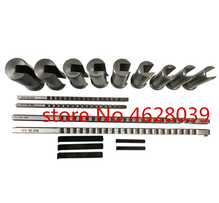 18pcs HSS Metric Keyway Broach Set 4mm 5mm 6mm 8mm Broaches 12-28 Cutting Broaching Bushings Keyway Tool CNC Kit