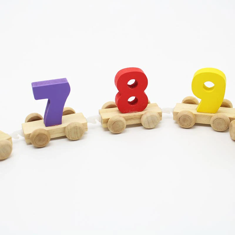 Learning Education Toys Wooden Digital Train Montessori Math Toys Game For Children Girls Countable Material Brinquedos