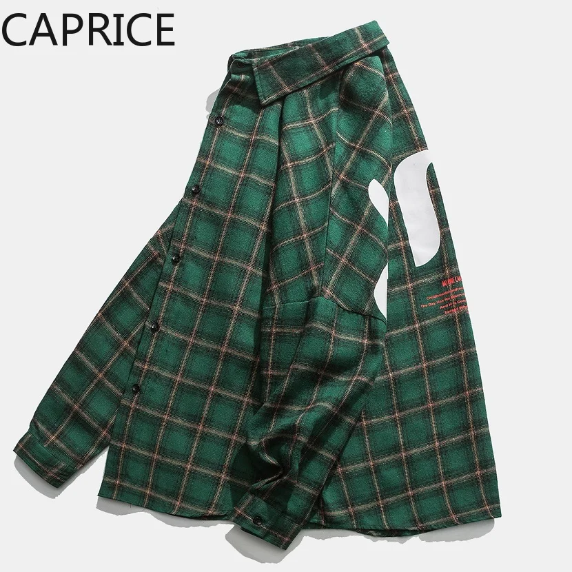2019 green Plaid Long Sleeve Shirts Men Hip Hop Casual Pocket Button Up Shirts Fashion Streetwear 2019 green Plaid Long Sleeve Shirts Men Hip Hop Casual Pocket Button Up Shirts Fashion Streetwear