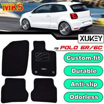 

For Volkswagen VW Polo 6R 6C MK5 2009 - 2017 Car Floor Mats Tailored Carpets Non-slip Nylon 2010 2011 2012 2013 2014 2015 2016