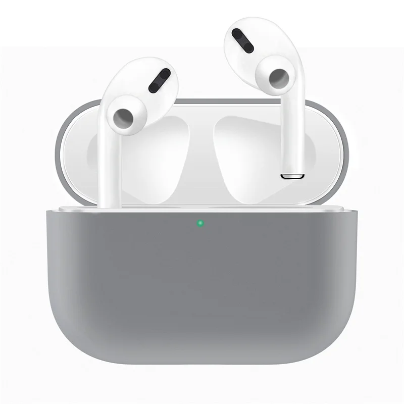 Для Apple AirPods Pro Чехол для замены ТПУ милый защитный чехол для AirPods 3 беспроводной Bluetooth наушники протектор рукав - Color: Gray