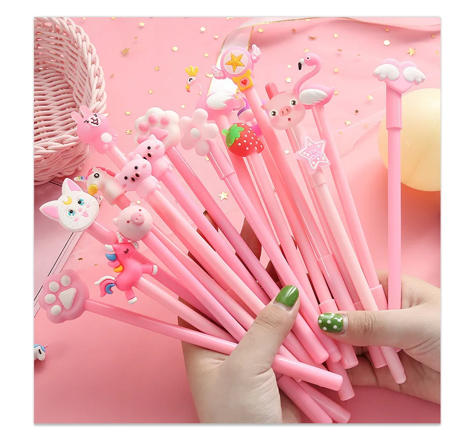 10 шт . гелевая ручка kawaii для детей милые канцелярские принадлежности девочек
