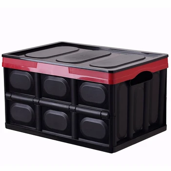 

30L Handles Car Trunk Thickened With Lid Saving Space Storage Box Home Folding Durable Multifunction Practical Clothes Organizer