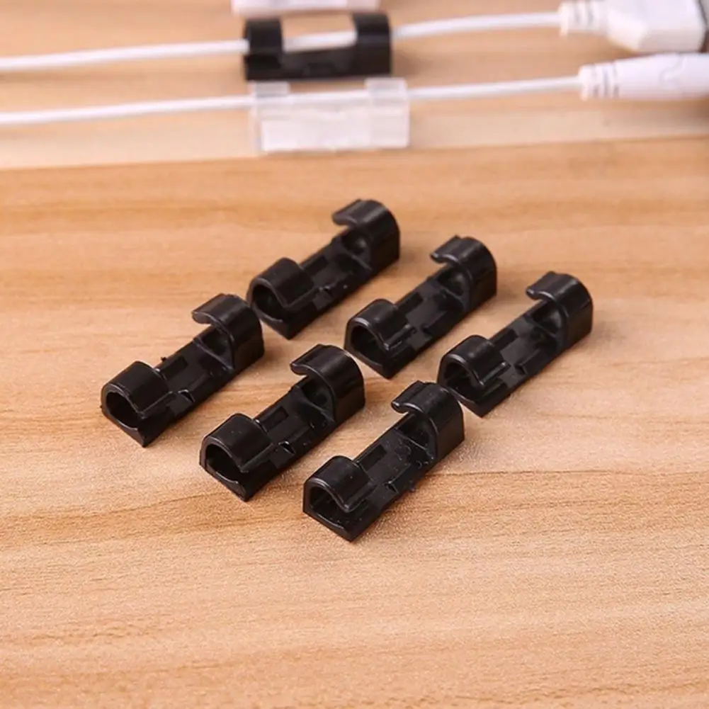 Cable Organizer 20Pcs Self-adhesive Cable Clip Clamp Wire Buckle Line Fastener Organizer Fixer Home Office Storage Data Line Clip