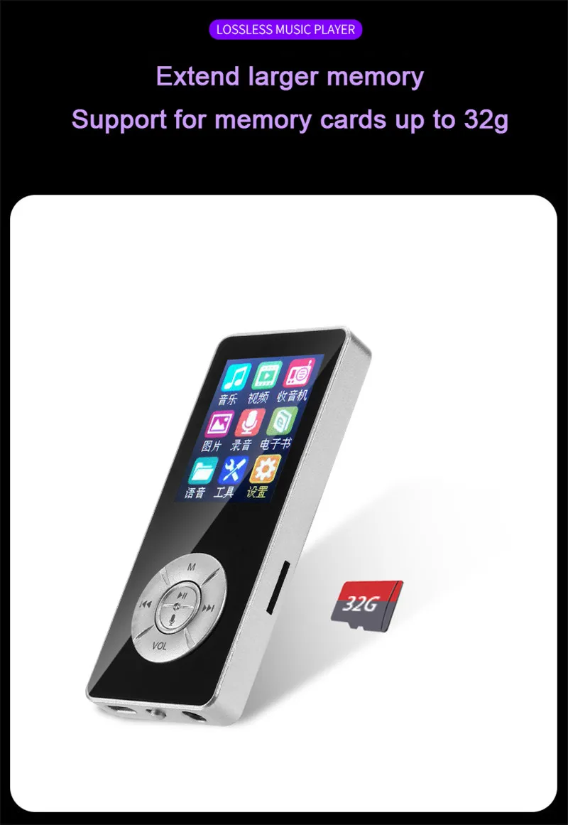 LEOEY HiFi MP3/MP4 плеер bluetooth Портативное аудио 32 Гб колонки электронная книга fm-радио рекордер Спортивная музыка Walkman медиа музыкальный плеер
