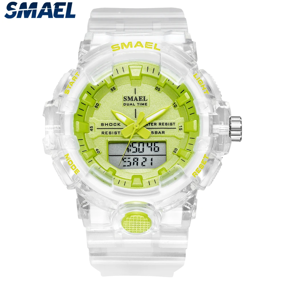 

SMAEL Fashion Men Women Digital Watch Dual Time Wristwatch Waterproof 5Bar Sport Watch For Men reloj hombre 8025
