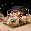 New DIY Big Monet Garden Doll House Wooden Model Miniature Building Furniture Miniature Action Figure 3D Manual Toy For Children ► Photo 3/6