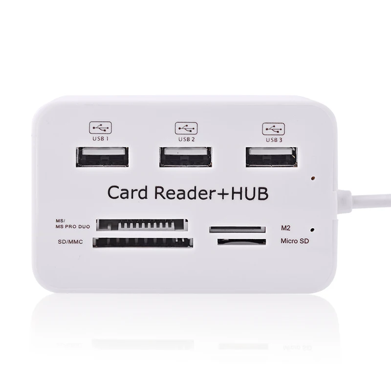 Asunflower USB 3,0 2,0 концентратор с TF SD M2 MS1 MS Pro Duo слот для карт usb-хаб кард-ридер комбо для MacBook компьютера ноутбука рабочего стола