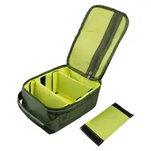 На открытом воздухе Рыбалка Сумка катушка приманка пакет лески пакет с двойной молнией, сумка для рыболовных катушек 4-Слои 600D Оксфорд ткань обрабатывается хранения Чехол