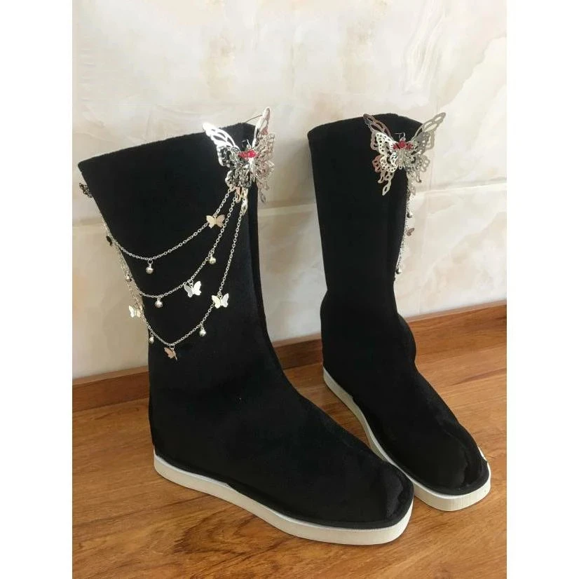 Xie Lian Yue Shen Cosplay Antique Novel Tian Guan Ci Fu Platinum Peacock Cosplay Costmes Cos Wig shoes for Halloween Party