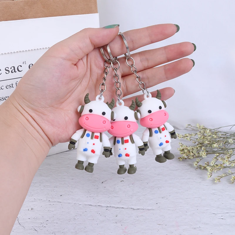 2021 Year of the Cow Keychain Space Cattle Keychain Car Bag Pendant Keyring W8 